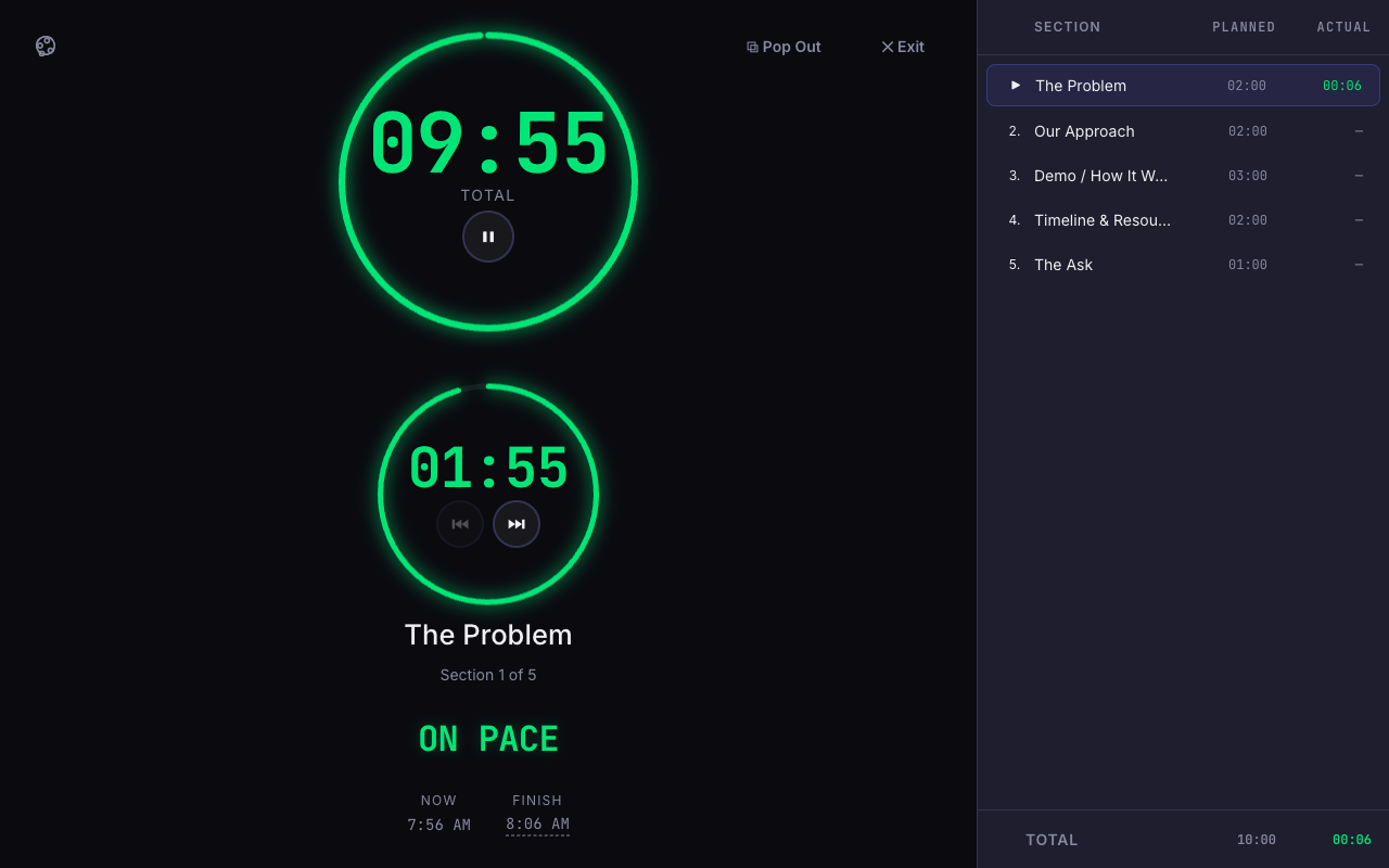 Presentime screenshot